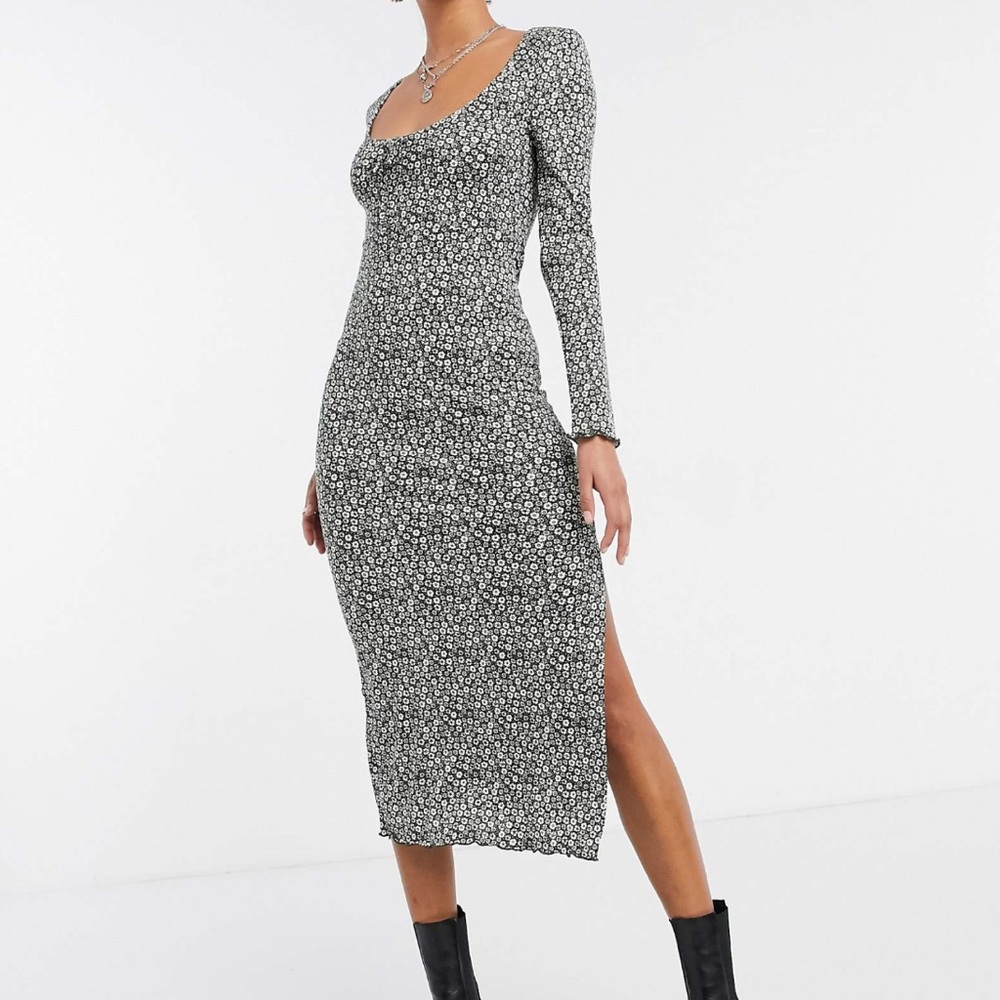 Topshop floral print maxi dress